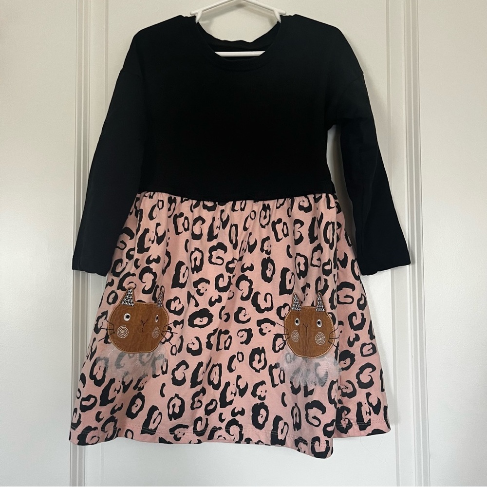 Pink Leopard Print Dress